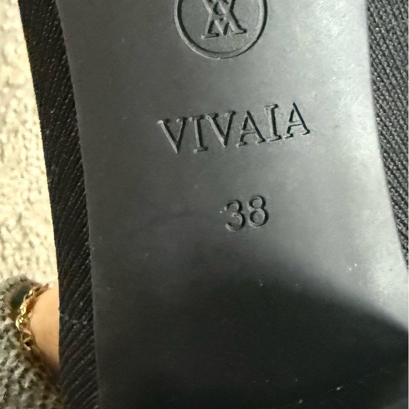 Vivaia black mesh heels Almond Toe Julie Arch Pro comfort slip on 38  7  7.5 new - Picture 4 of 15